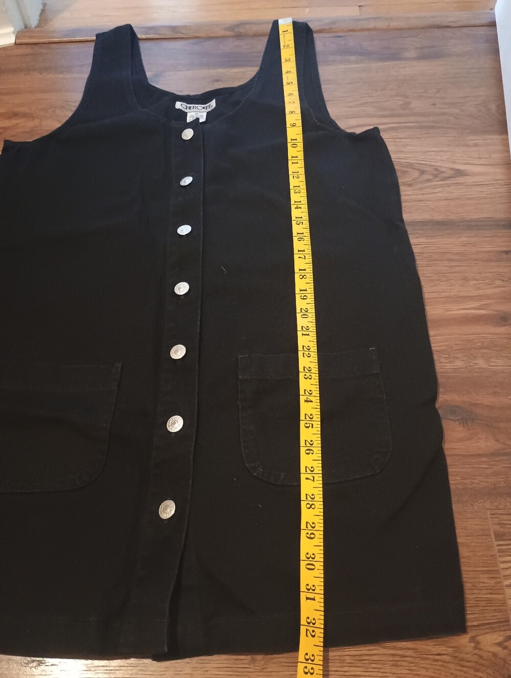 Vintage Pinafore Dress Bundle Of 2 Black Green 100% Cotton Medium Women's - Picture 15 of 15